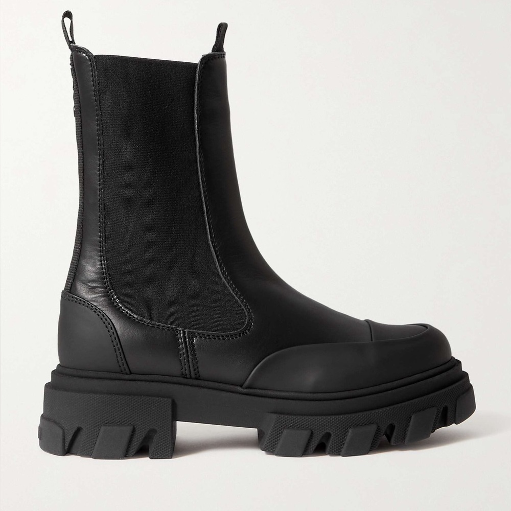 Ganni Black Combat Boots
